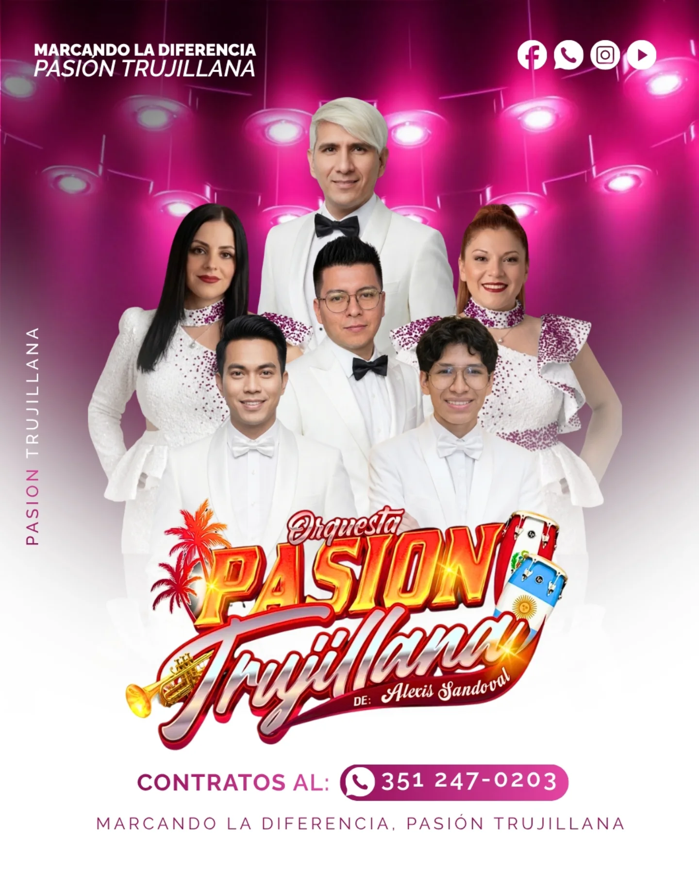 Integrantes de la Orquesta Pasión Trujillana